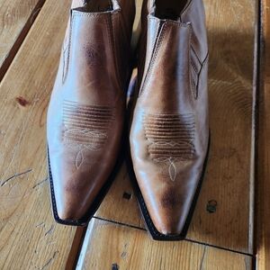 Brown Leather Ankle Boots